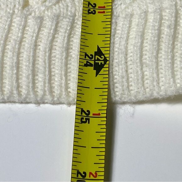 Andree by Unit White Knit Crochet Wide Scoop Neck Sweater Women's Size Large - Picture 6 of 16